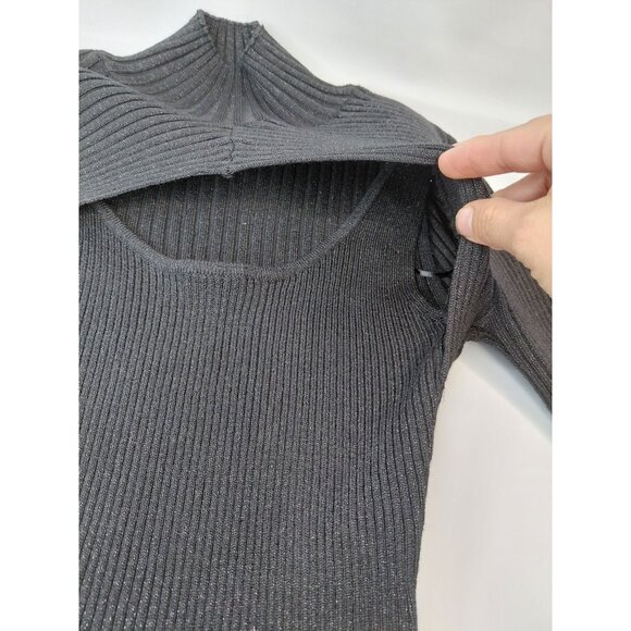 Women's Ribbed Knit Open Back Sweater Top xs - Picture 10 of 13